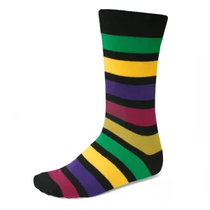 Men's Crazy Striped Socks, Dark Tones