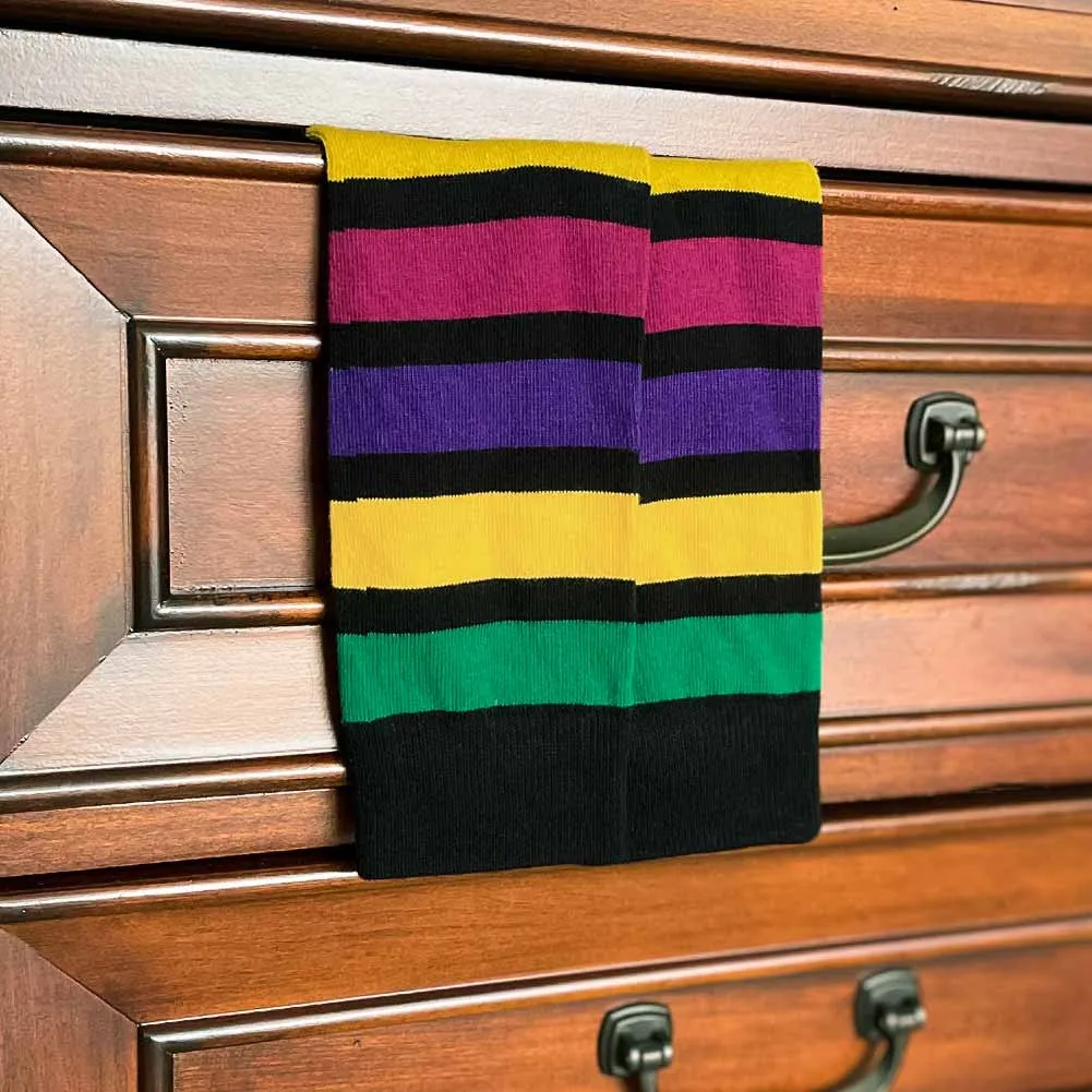 Men's Crazy Striped Socks, Dark Tones