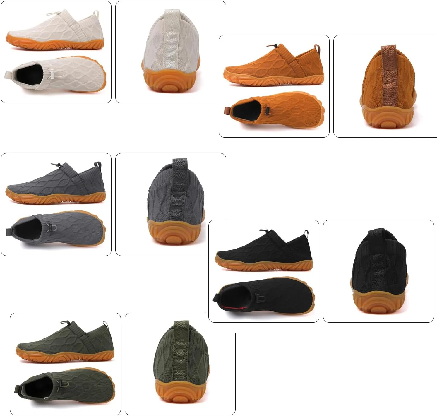 Men's Hiking Sneakers Knitted Non-Slip Walking Shoes Slip-On Breathable Mesh Outdoor Shoes Boating Surfing Walking
