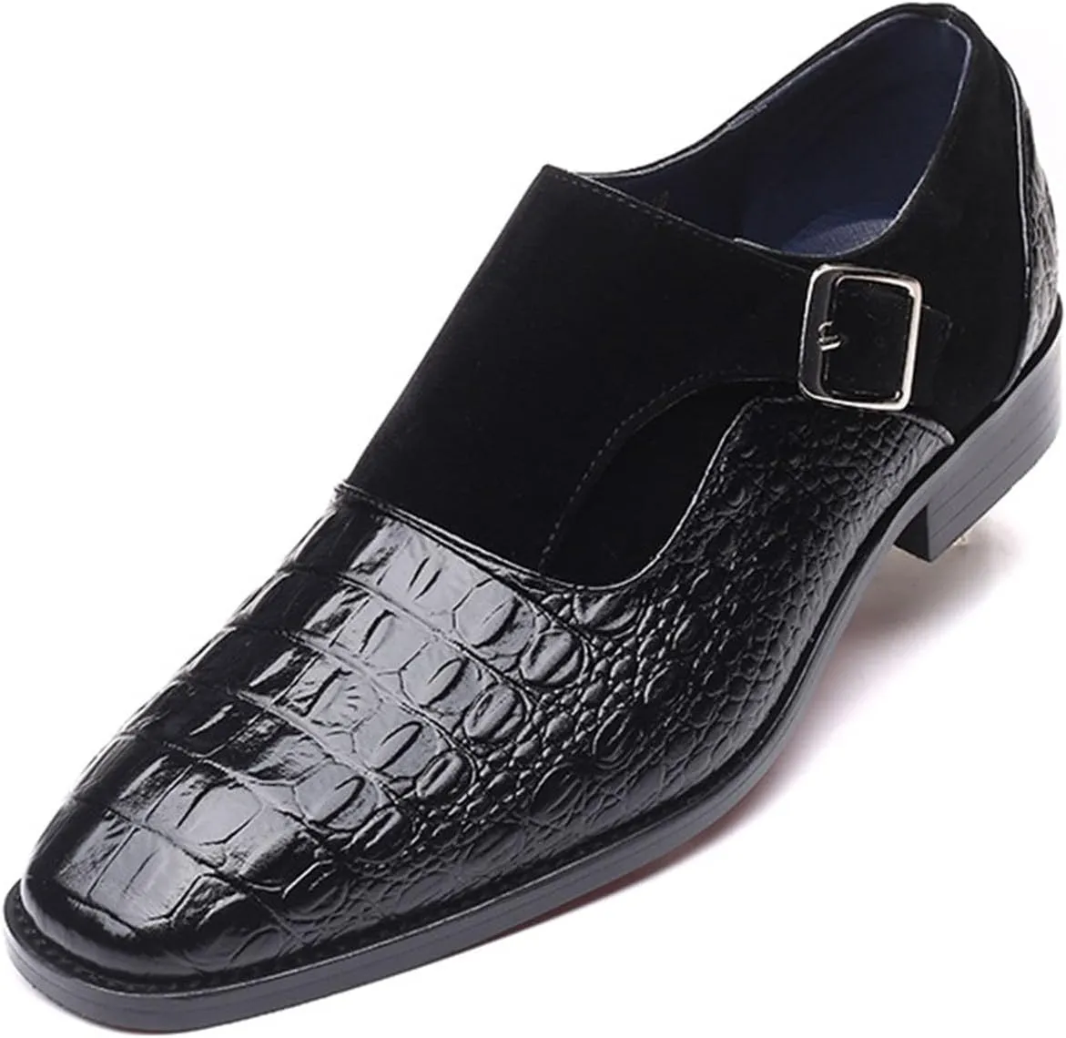 Men's Loafers Dress Shoes Slip-On Formal Crocodile Print Tuxedo Suit Shoes