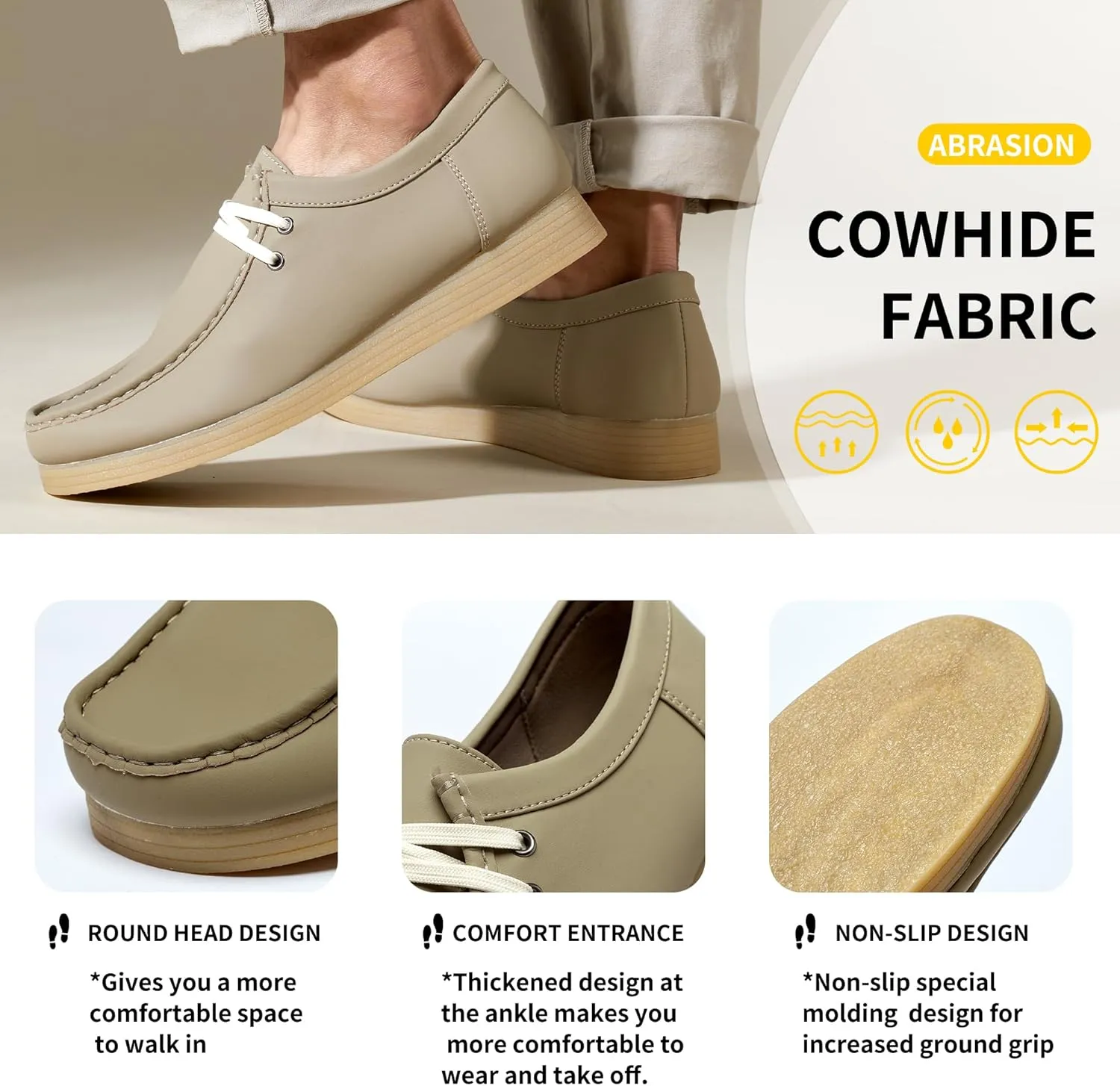 Men's Loafers Shoes Low Top Comfortable Breathable Casual Walking Shoes Minimalist Style Lightweight Non Slip Classic Business Oxford Shoes Golf Sneakers
