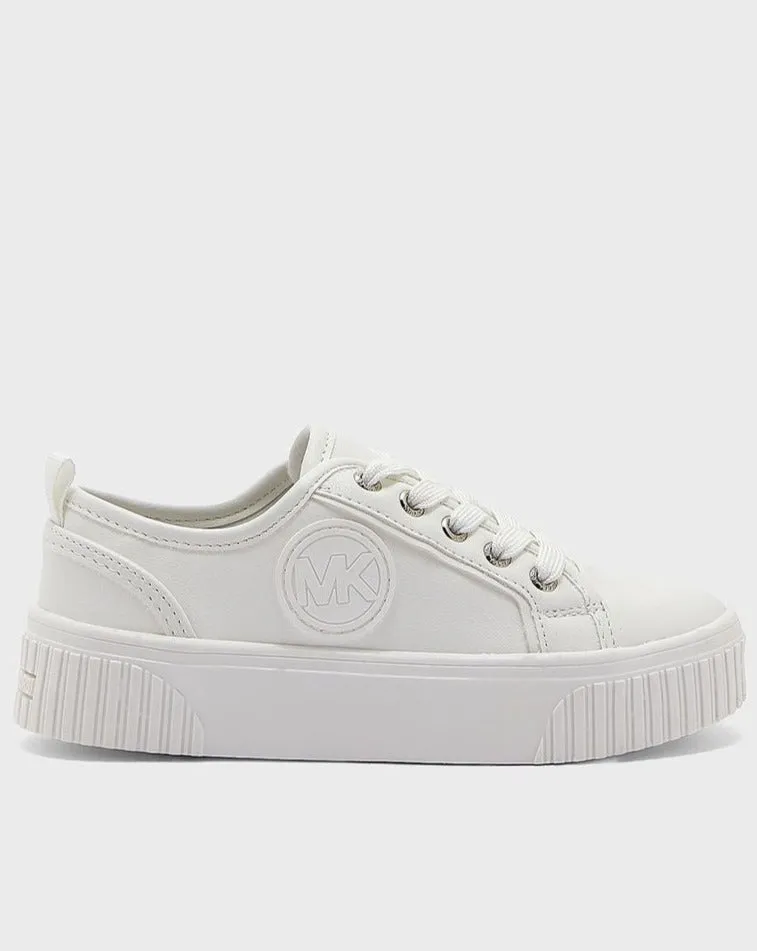 Michael Kors Lace-Up Sneakers w/Logo White_MK100665C-WHT