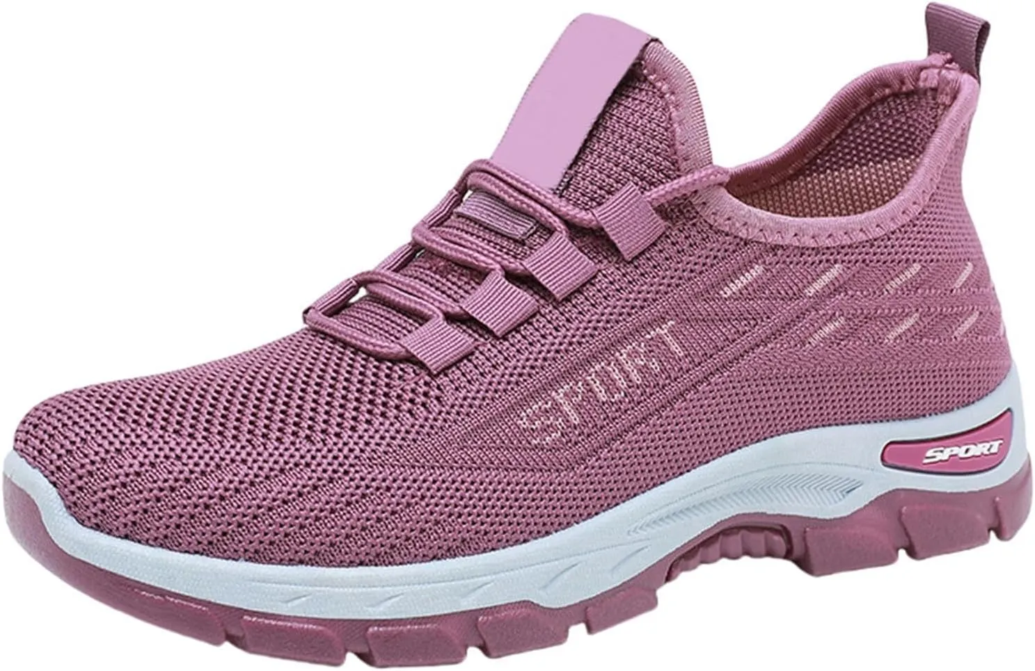 Mmoneyake Women's Walking Shoes Wide Toe Box Shoes Slip On Sneakers Walking Tennis Shoe Lightweight Casual Sneakers for Gym Travel Work Breathable Mesh Walking Sneaker Comfort Sport Athletic Trainer