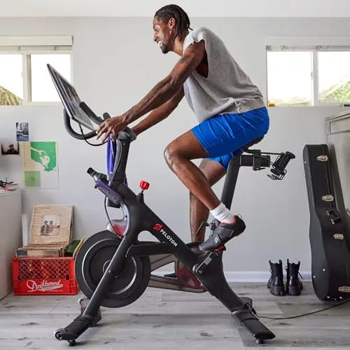Original Peloton Bike | Indoor Stationary Exercise Bike with Immersive 22" HD Touchscreen (Updated Seat Post)