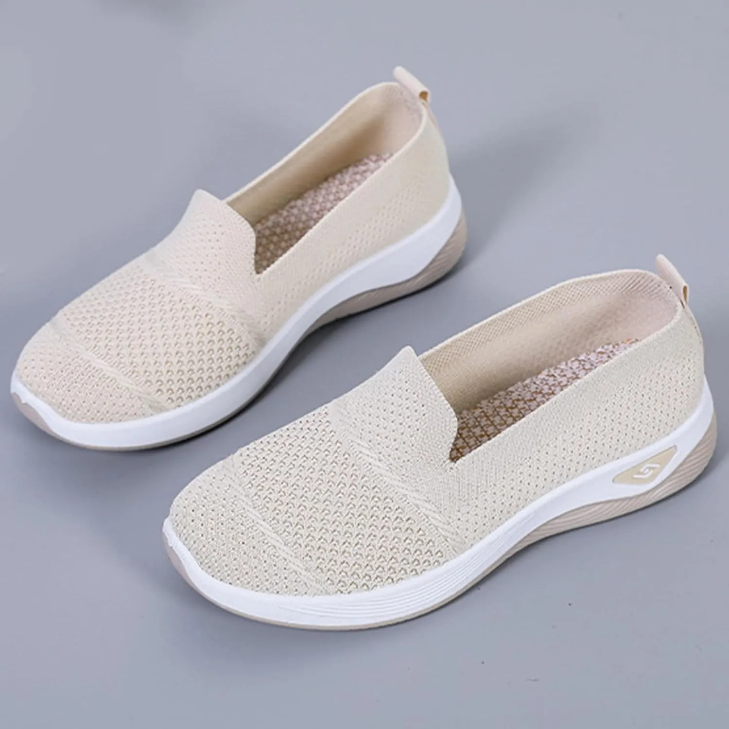 Orthopedic Shoes for Women Non-Slip Arch Support Slip on Shoes Go Walking Slip on Diabetic Foam Shoe Breathable Soft Comfort Wear Arch Support Sneakers Athletic Walking Sneaker