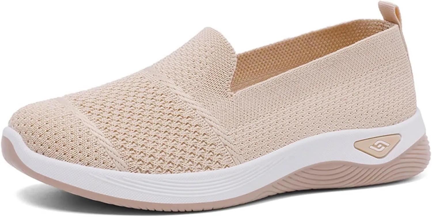 Orthopedic Shoes for Women Non-Slip Arch Support Slip on Shoes Go Walking Slip on Diabetic Foam Shoe Breathable Soft Comfort Wear Arch Support Sneakers Athletic Walking Sneaker