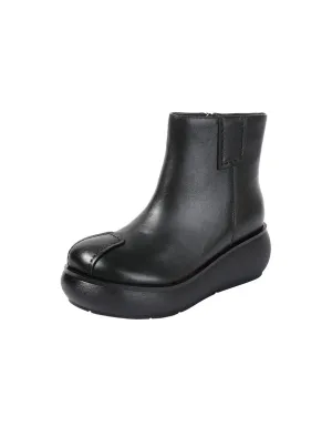 Round Head Comfortable Wedge Boots