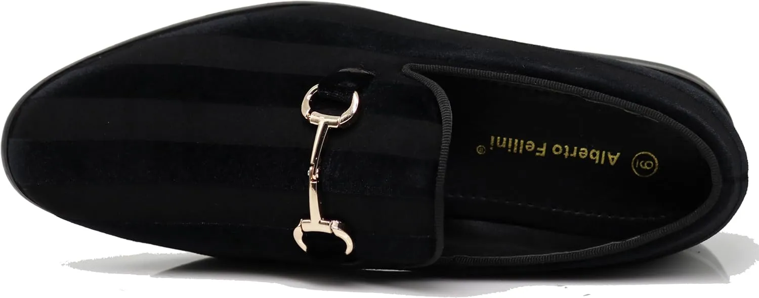SPK21 Men's Vintage Sparkle Dress Loafers Slip On Fashion Shoes Classic Tuxedo Dress Shoes