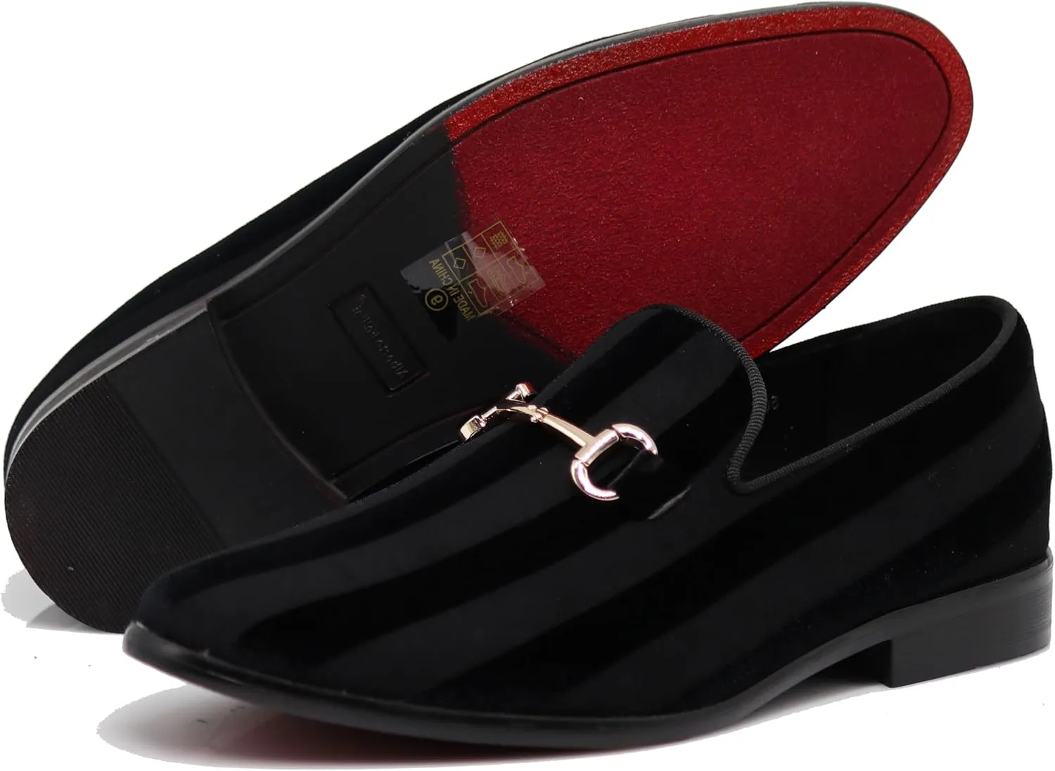 SPK21 Men's Vintage Sparkle Dress Loafers Slip On Fashion Shoes Classic Tuxedo Dress Shoes
