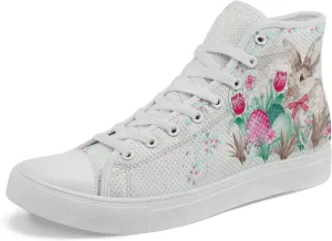 Spring Summer High Top Canvas Sneakers for Boys Girls, Breathable Lightweight Comfortable Rubber Sole Casual Outdoor Shoes