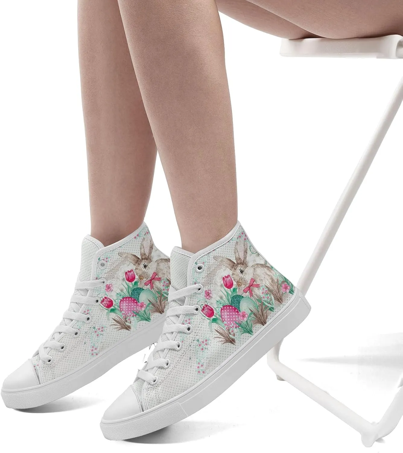 Spring Summer High Top Canvas Sneakers for Boys Girls, Breathable Lightweight Comfortable Rubber Sole Casual Outdoor Shoes