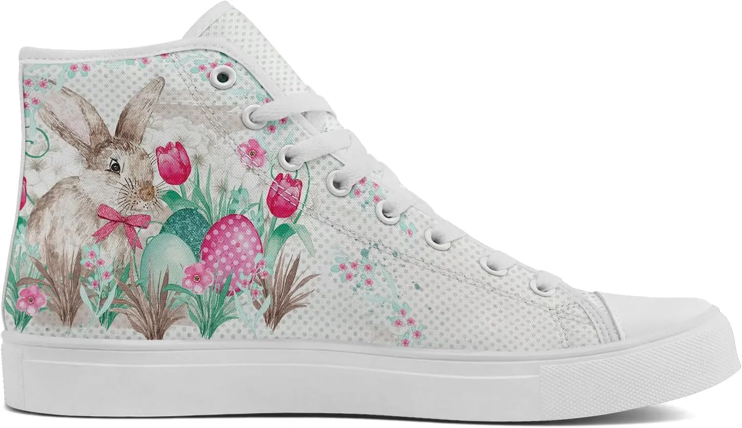 Spring Summer High Top Canvas Sneakers for Boys Girls, Breathable Lightweight Comfortable Rubber Sole Casual Outdoor Shoes