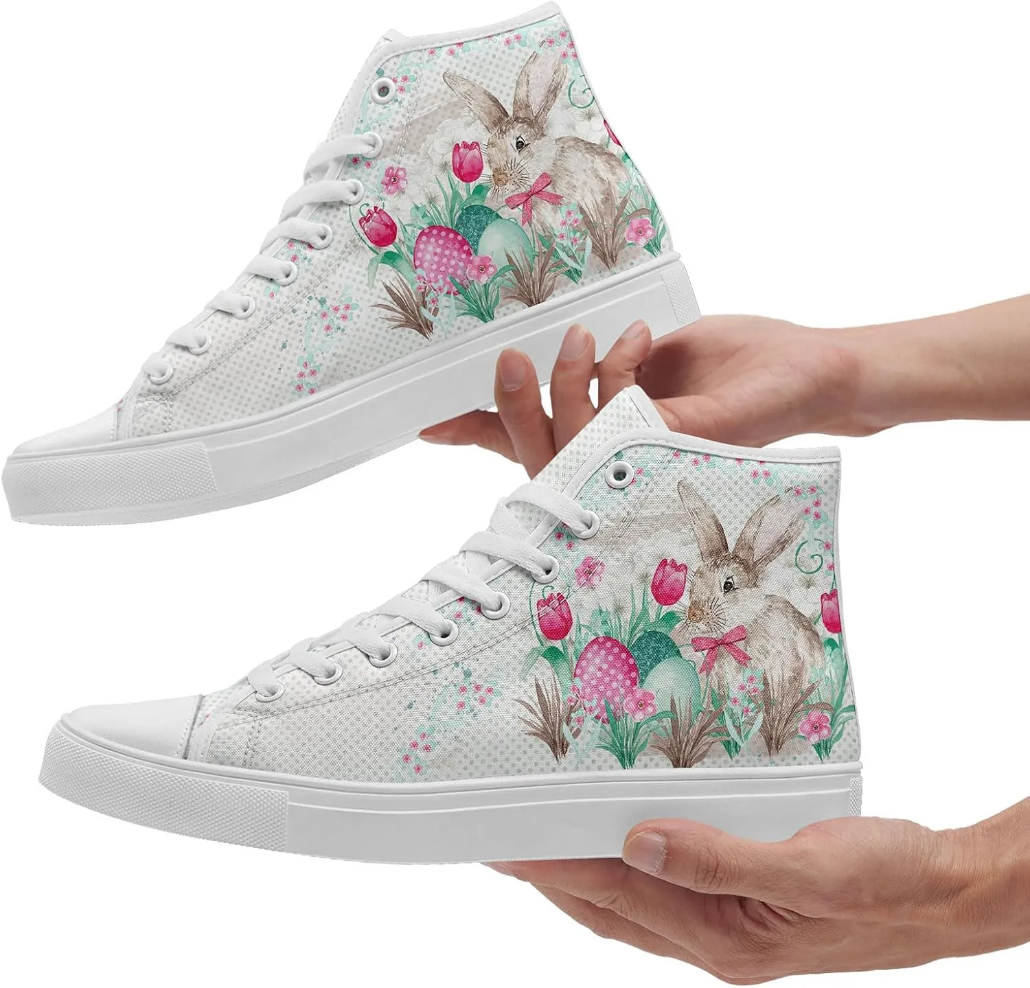 Spring Summer High Top Canvas Sneakers for Boys Girls, Breathable Lightweight Comfortable Rubber Sole Casual Outdoor Shoes