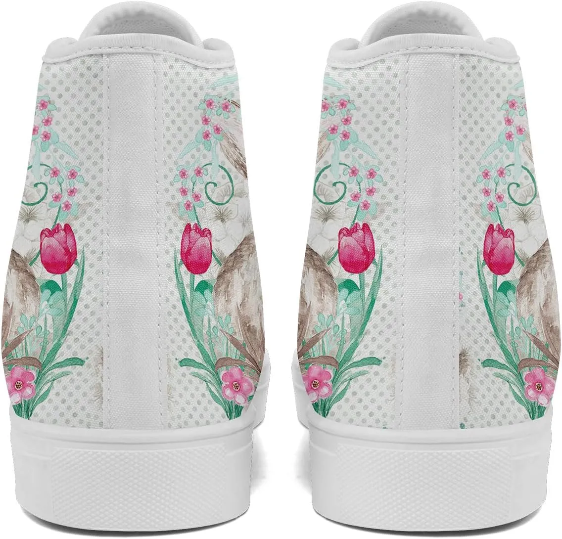 Spring Summer High Top Canvas Sneakers for Boys Girls, Breathable Lightweight Comfortable Rubber Sole Casual Outdoor Shoes