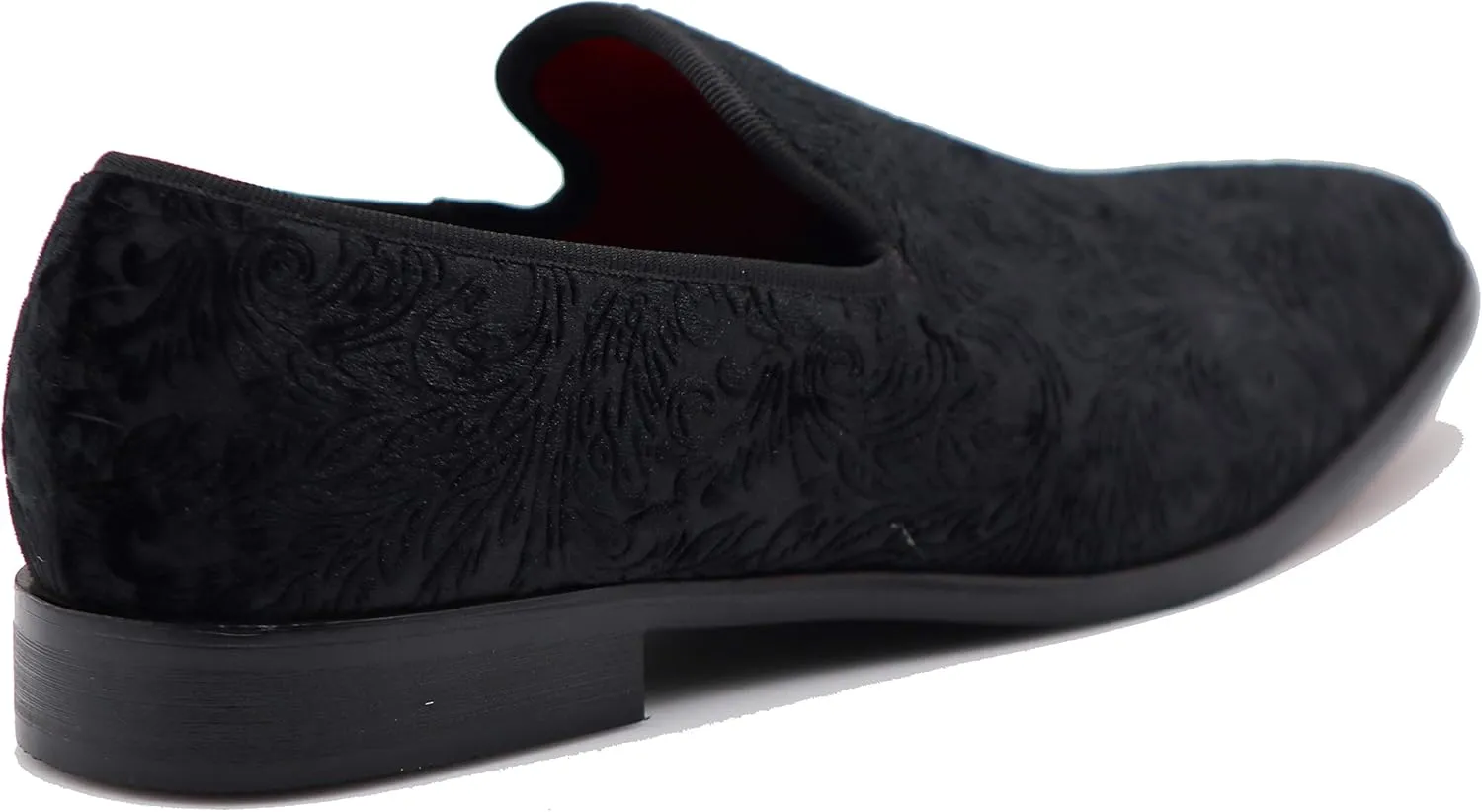 SPT03 Men's Vintage Plain Velvet Dress Loafers Slip On Shoes Classic Tuxedo Dress Shoes