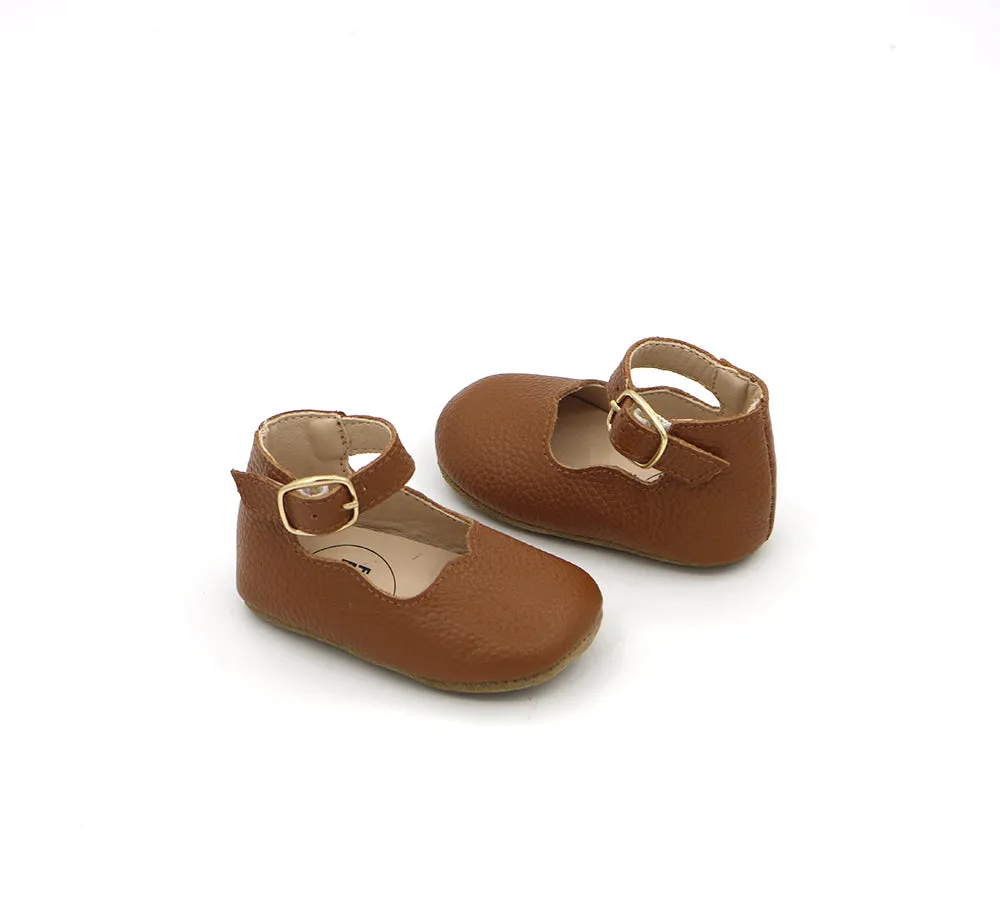 Tan Leather Mary Janes