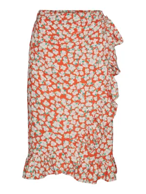 Vmolea Ty Hw Blk Skirt Wvn Ga - Oranje Dessin