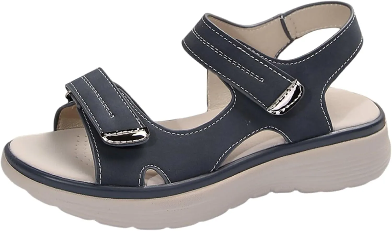 Walking Sandals for Women Arch Support Dressy Comfortable Orthopedic Sandals Soft Cushion Foam Sport Sandal Wide Width Dress Shoes Recovery Athletic Travel Summer Shoes