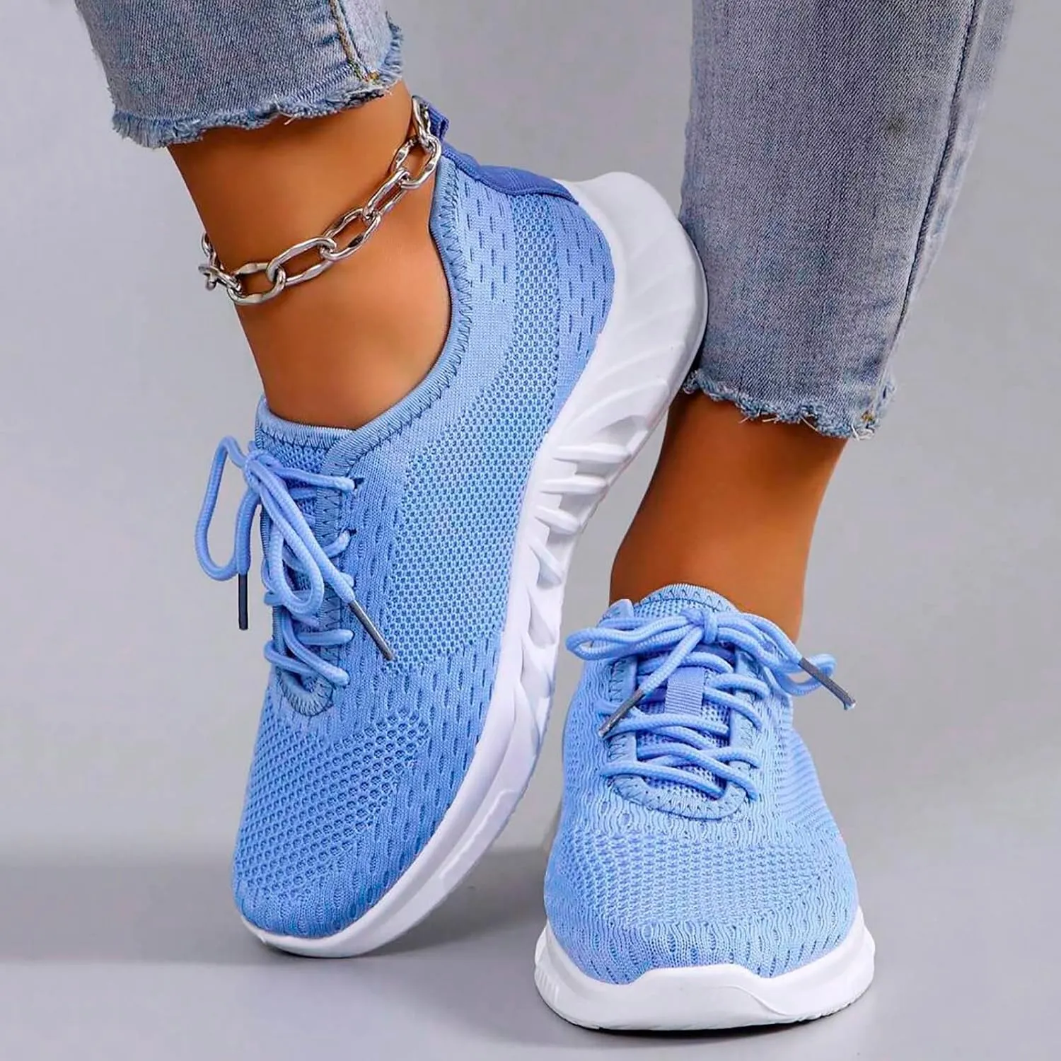 Walking Shoes Women,Women's Fashion Sneakers Slip On Closed Toe Walking Shoes Breathable Athletic Running Sneaker