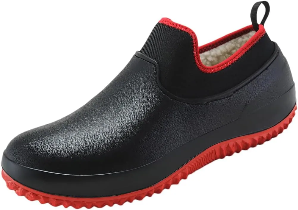 Wjnvfioo Mens Working Shoes Non-Slip Waterproof Chef Shoes Casual Unisex Work Shoes Water Shoes