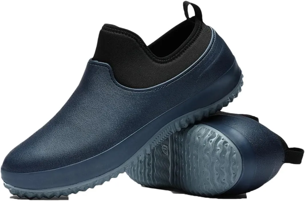 Wjnvfioo Mens Working Shoes Non-Slip Waterproof Chef Shoes Casual Unisex Work Shoes Water Shoes