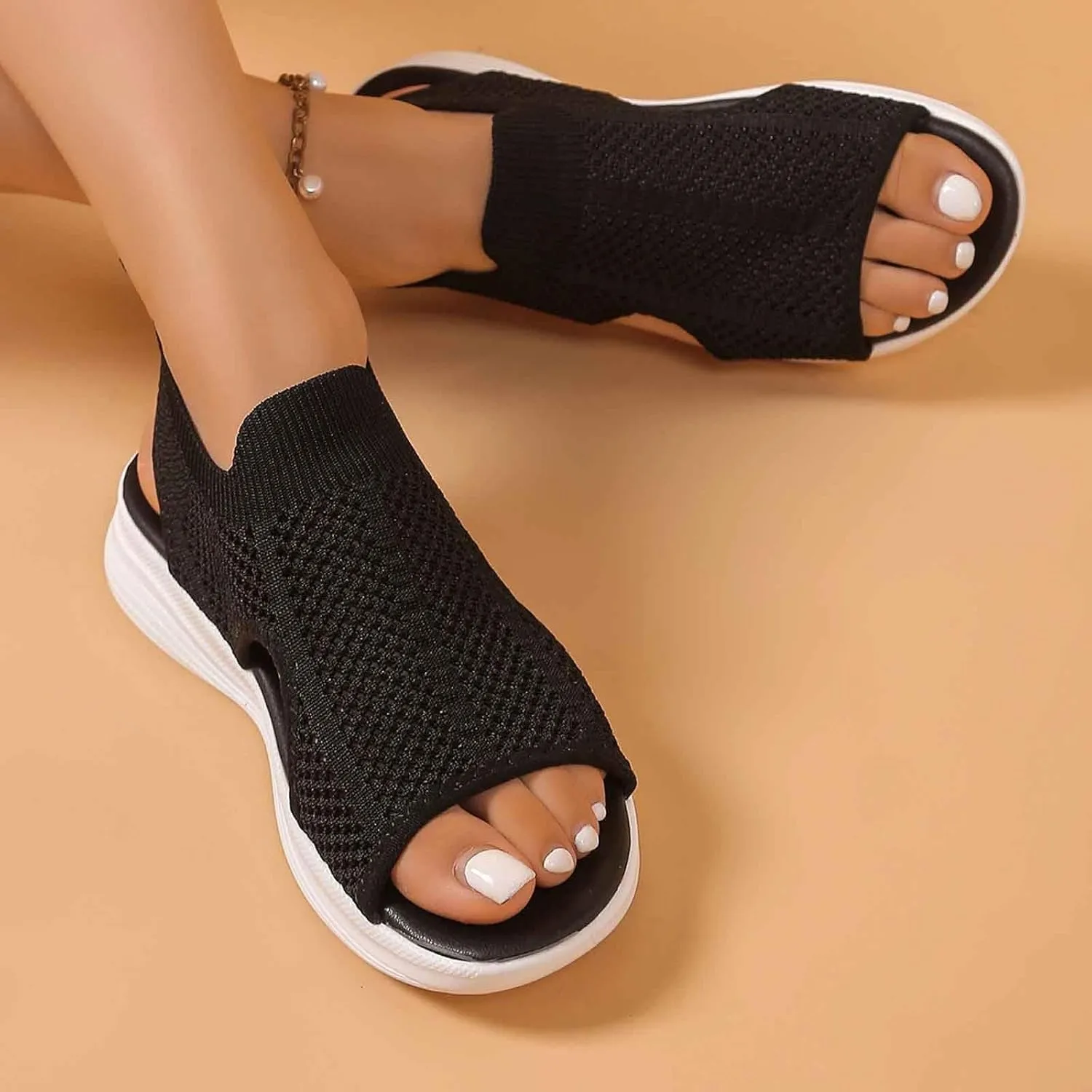 Women Walking Sandals Arch Support Orthotic Comfortable Plantar Fasciitis Non-slip Casual Open Toe Sport Sandals Summer 2025