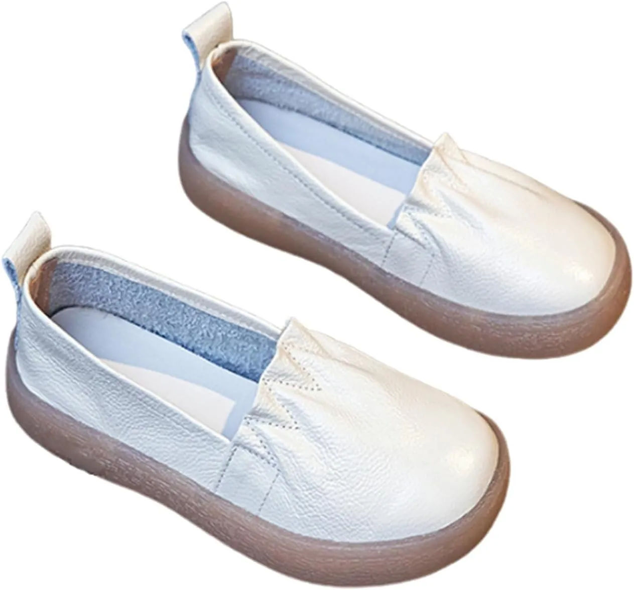 Women's 2024 Non Slip Slip-On Breathable Leather Nursing Shoes, Healthcare Orthopedic Nursing Shoes with Arch Support, for Medical Workers, Doctors, Healthcare Providers
