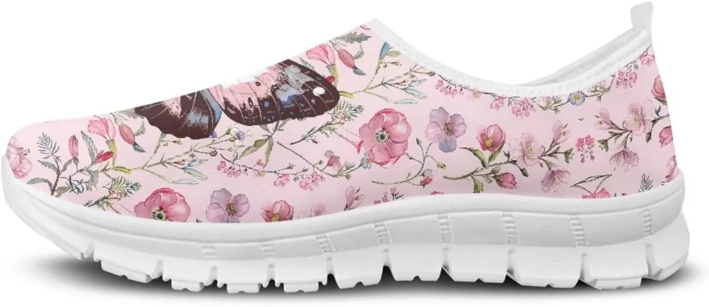 Women's Fashion Sneakers Slip On Walking Loafers Travel ShoesWhite Sole