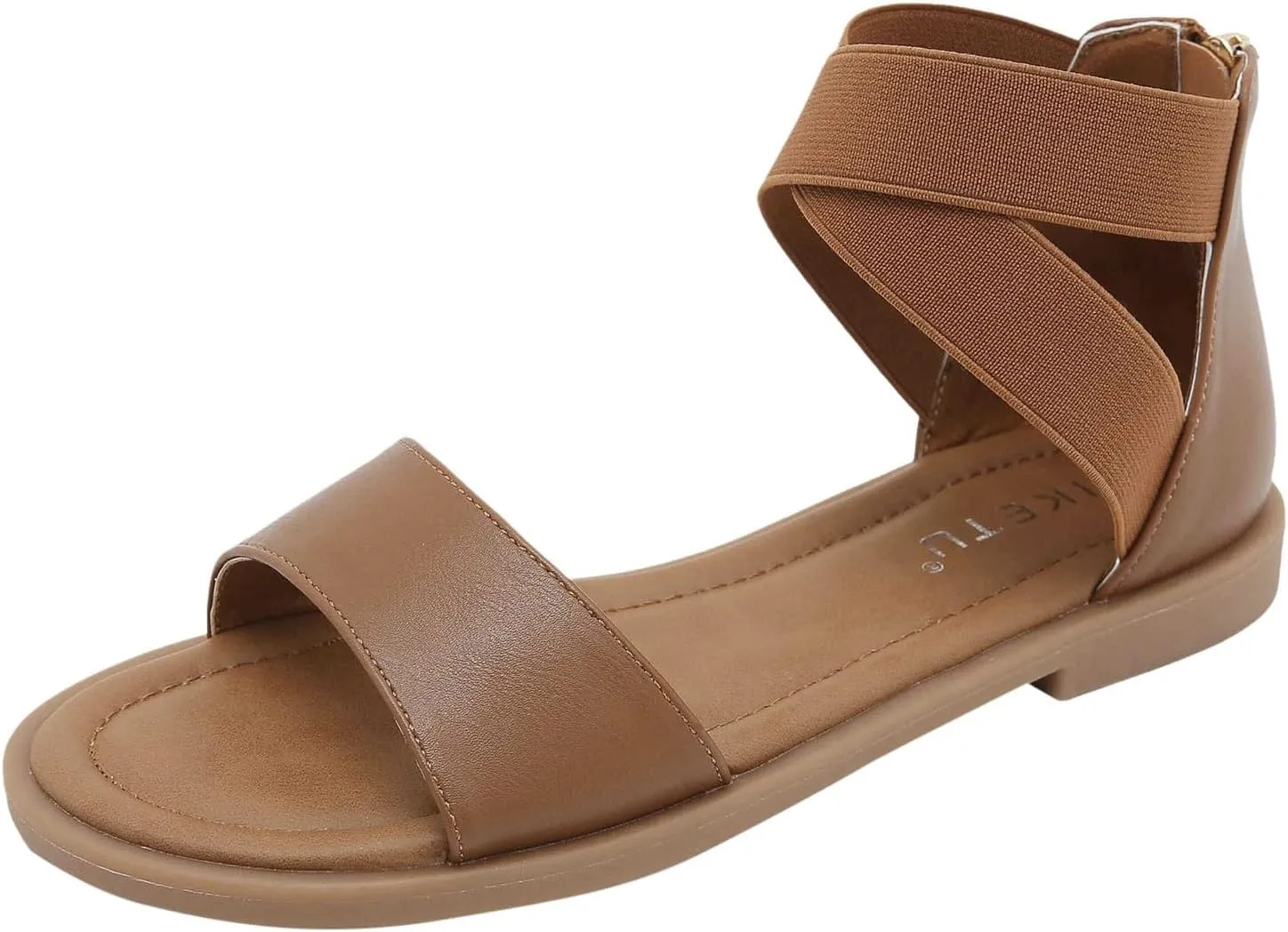 Women's Flat Sandals Cute Open Toe One Band Comfort Flat Shoes Casual Summer Dressy Strappy Gladiator Sandals Shoes