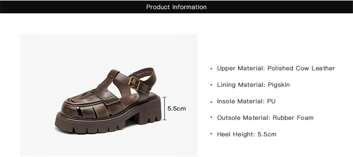 Women's Gladiator Platform Sandals - Thick Sole Throwback-Inspired Roman Beach Summer Shoes