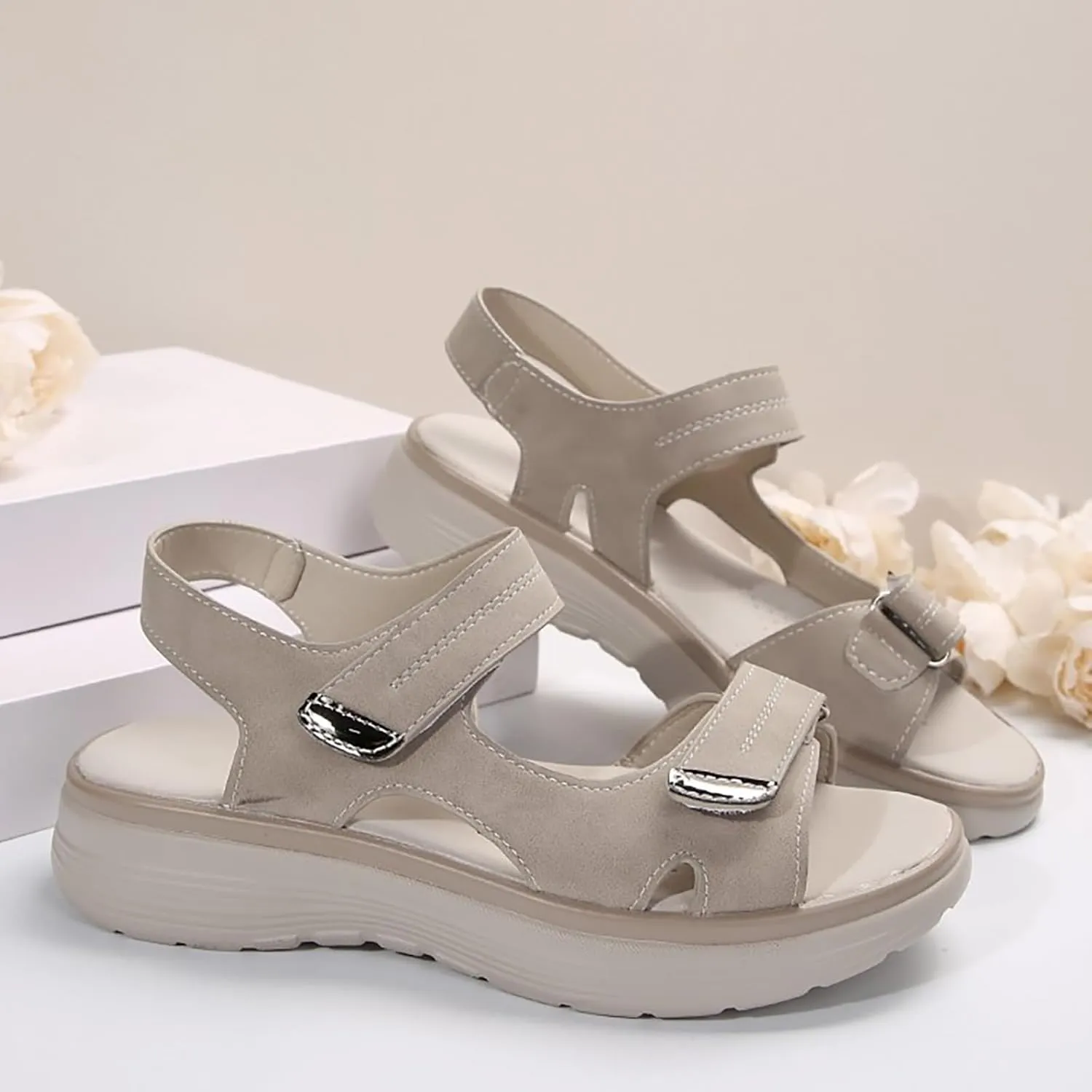 Women's Orthopedic Sport Sandals Shoes with Soft Cushion Foam Comfortable Walking Sandal Arch Support Wide Fit Dress Comfy Orthotic Recovery Athletic Travel Summer Sandal Dressy Back Strap