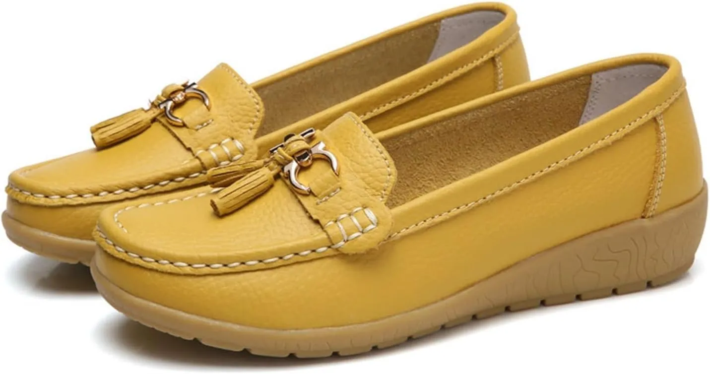 Women's Plus Size Slip-On Breathable Leather Orthopedic Nursing Shoes, Comfortable Slip Resistant Working Nurse Shoes, Casual Medical Care Platform Work Sneakers