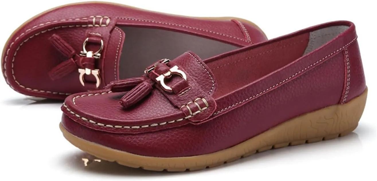Women's Plus Size Slip-On Breathable Leather Orthopedic Nursing Shoes, Comfortable Slip Resistant Working Nurse Shoes, Casual Medical Care Platform Work Sneakers