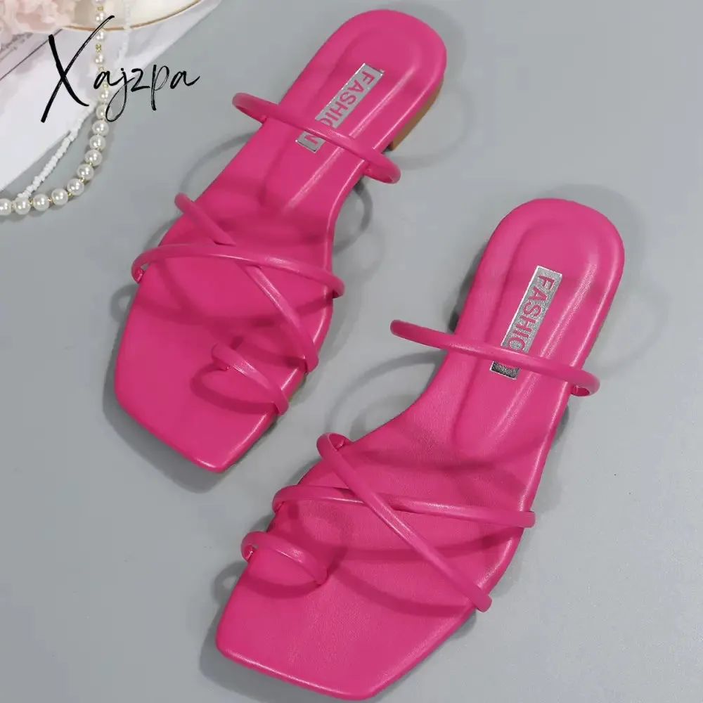 Xajzpa - Casual Patchwork Solid Color Round Comfortable Shoes