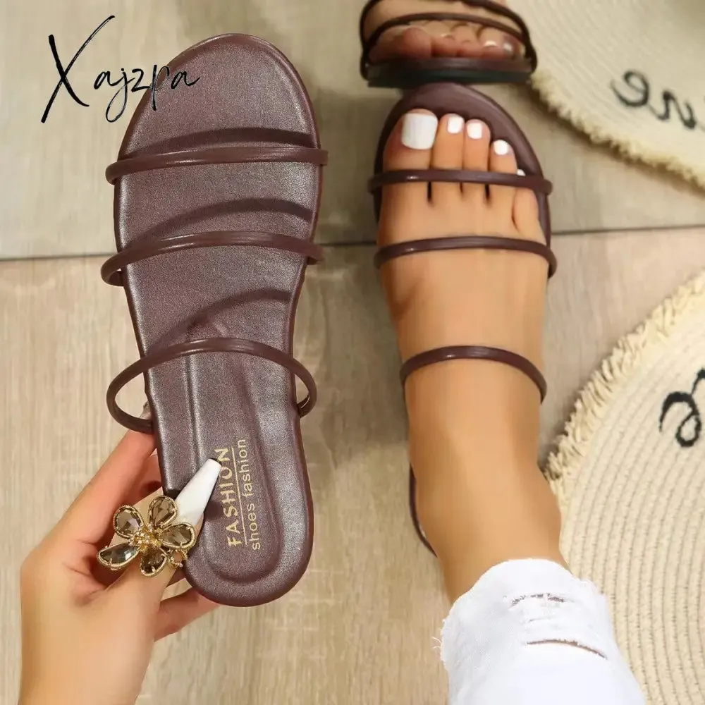 Xajzpa - Casual Patchwork Solid Color Round Comfortable Shoes