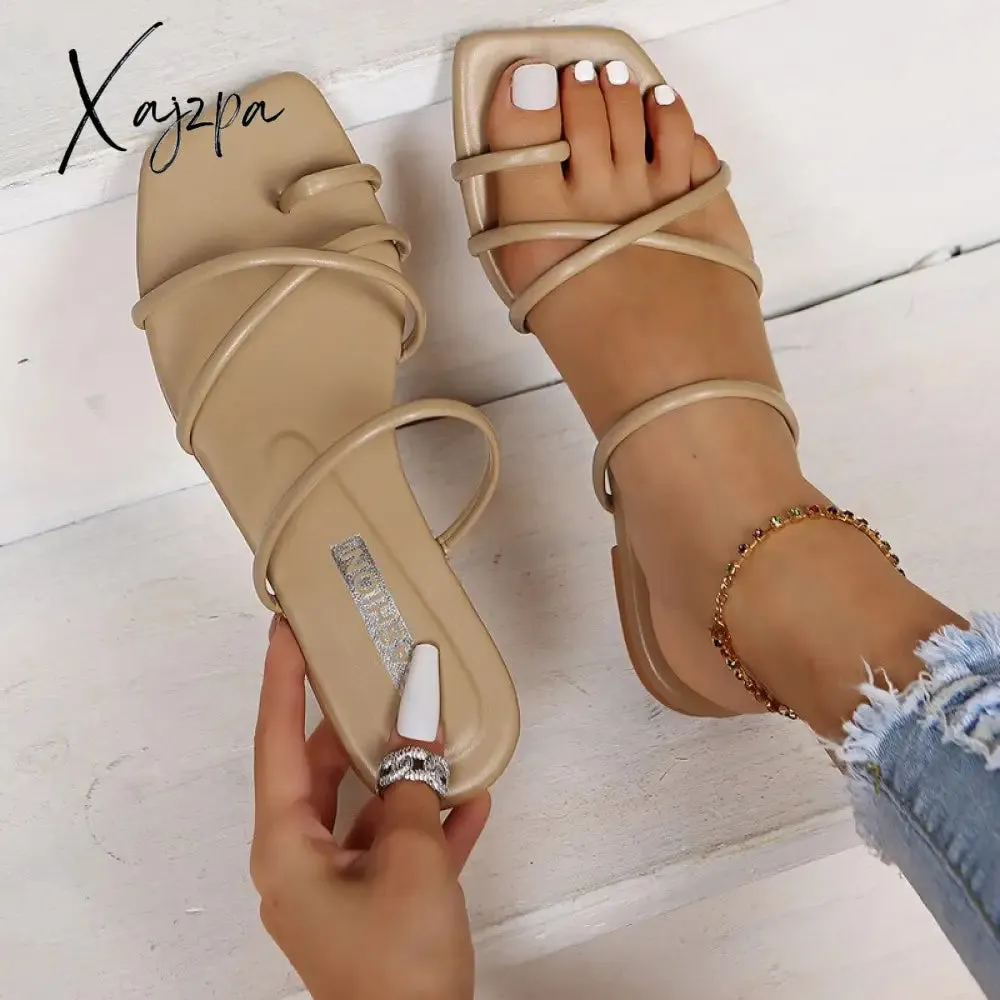 Xajzpa - Casual Patchwork Solid Color Round Comfortable Shoes