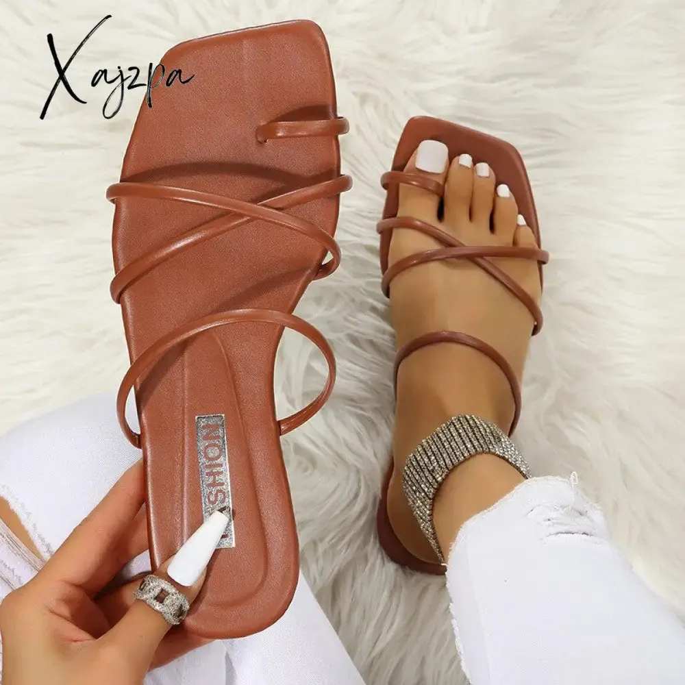 Xajzpa - Casual Patchwork Solid Color Round Comfortable Shoes