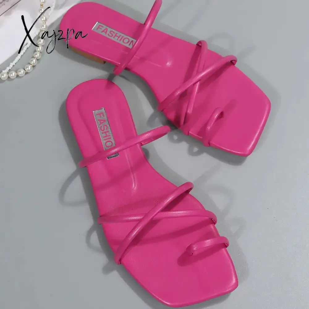 Xajzpa - Casual Patchwork Solid Color Round Comfortable Shoes