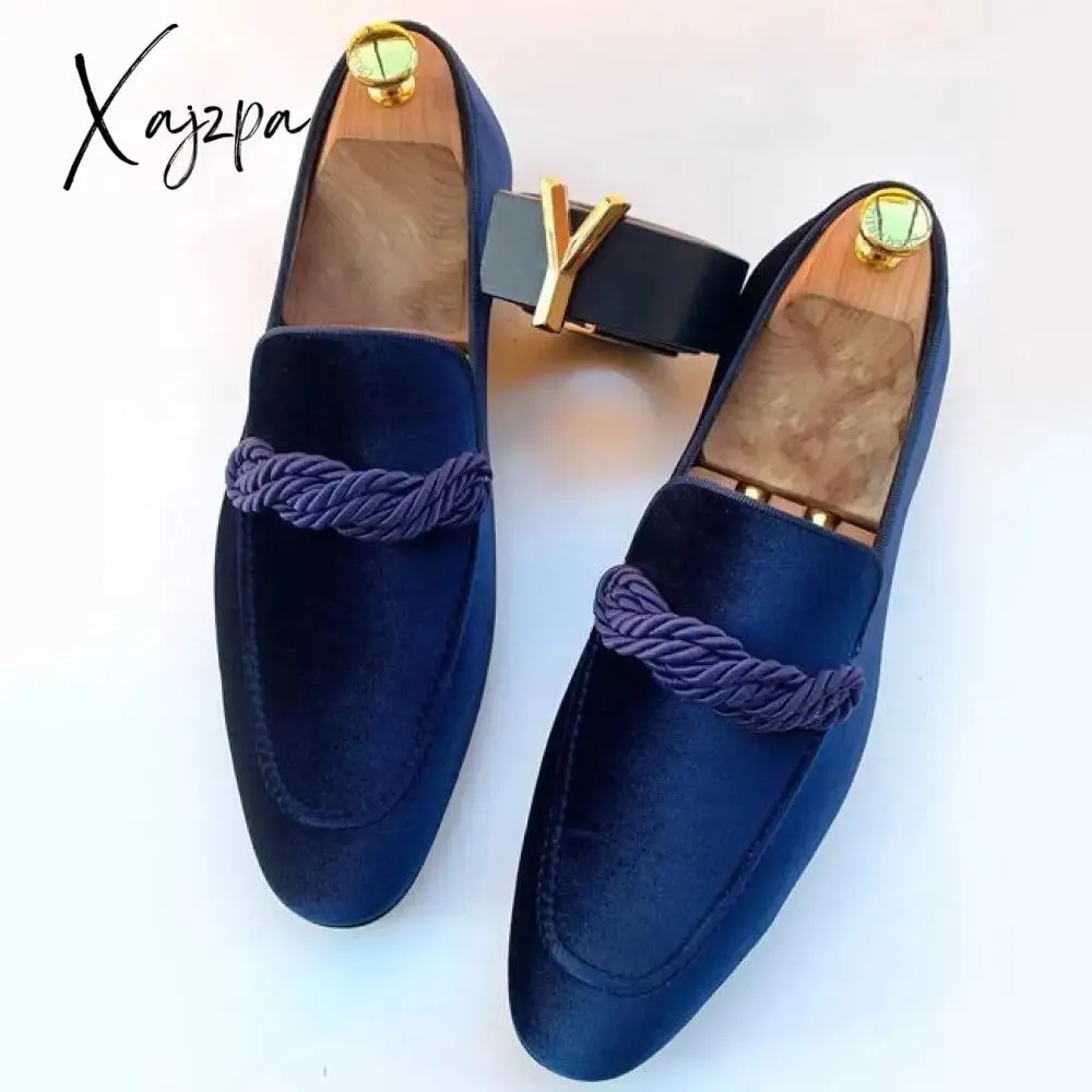 Xajzpa - Loafers Shoes Men Shoes Faux Suede Low Heel Multicolor Classic Professional Comfortable Non Slip Business Banquet Shoes HC467