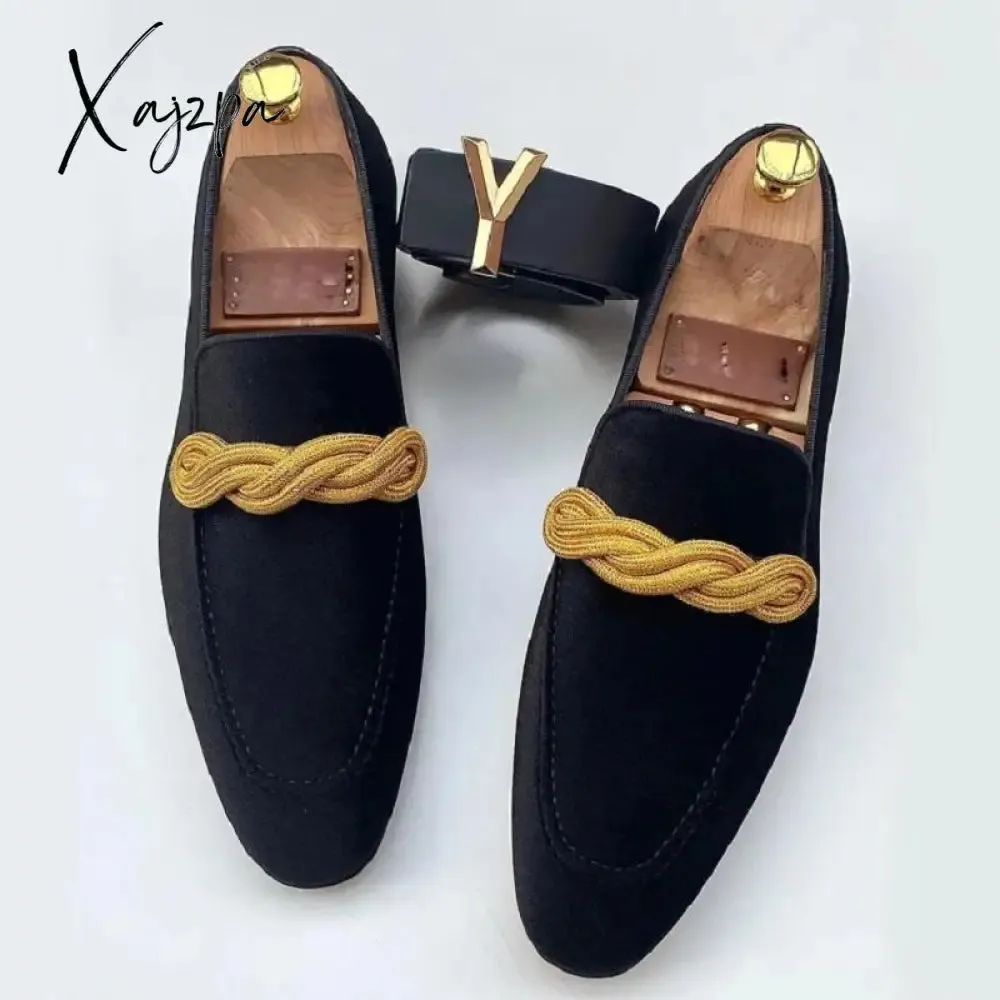 Xajzpa - Loafers Shoes Men Shoes Faux Suede Low Heel Multicolor Classic Professional Comfortable Non Slip Business Banquet Shoes HC467