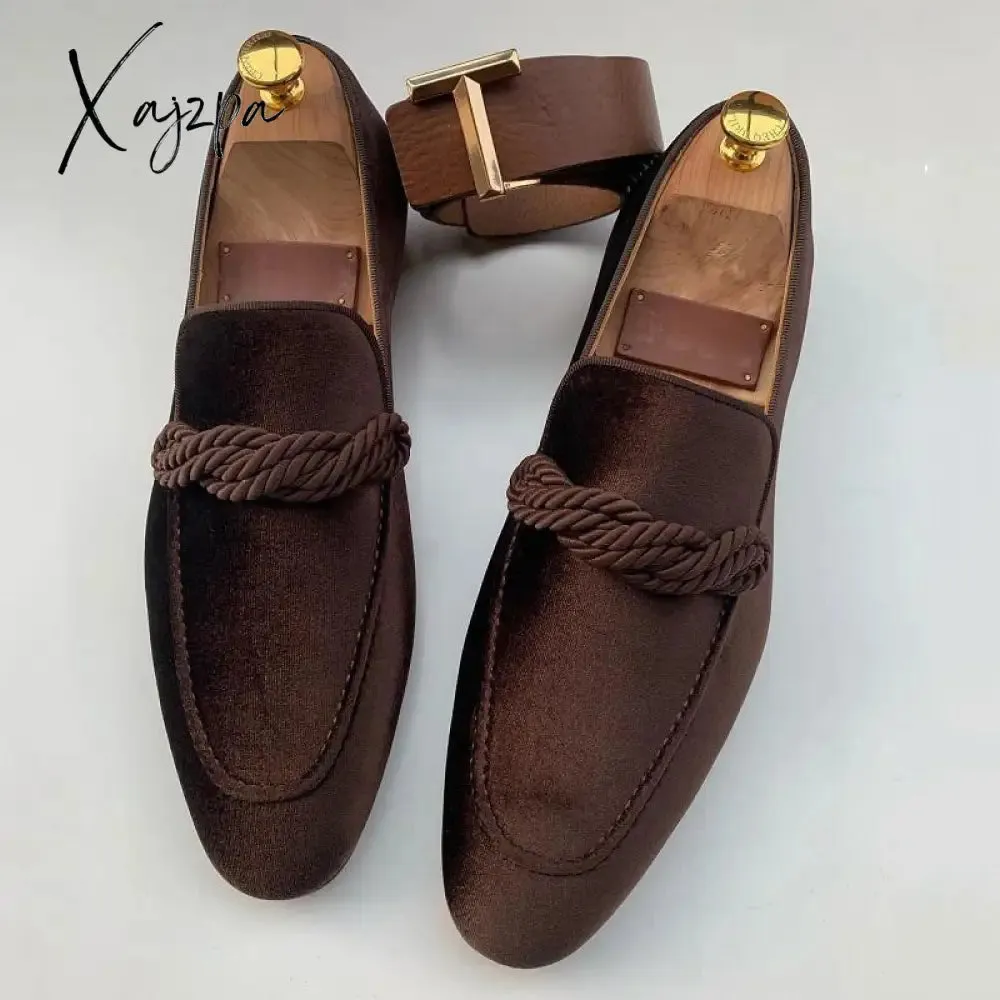 Xajzpa - Loafers Shoes Men Shoes Faux Suede Low Heel Multicolor Classic Professional Comfortable Non Slip Business Banquet Shoes HC467